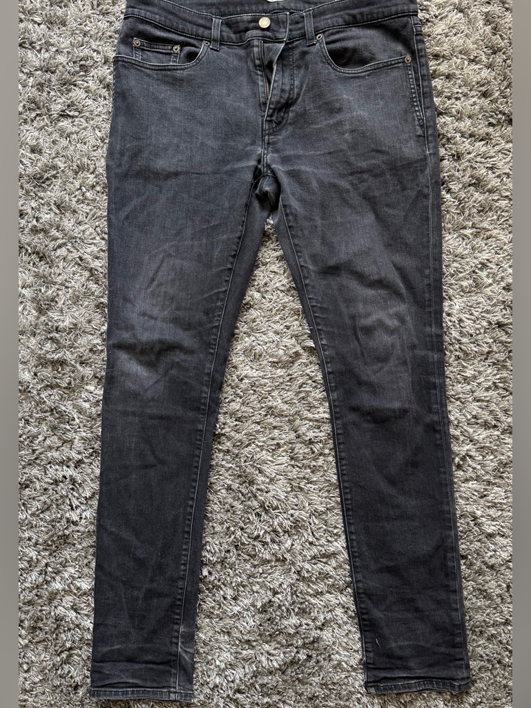 Saint Laurent Men's Black Slim Fit Jeans 33w 32 Inseam